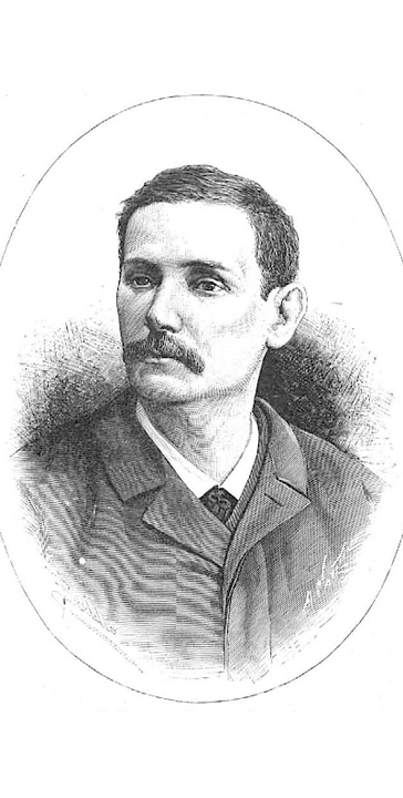 Retrato de Galds. Dibujo: Badillo. Grabado: Arturo Carretero. Revista La Ilustracin Espaola y Americana, 30 de marzo de 1883. Wikimedia Commons 