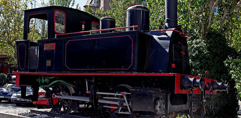 Locomotora de vapor 020-0231 (Ex MZA 601). Rodaje tipo Samson (Socit Anonyme de Marcinelle & Couille, Blgica, 1885)
