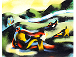 Pasa el tren. Antonio Mario Benavides Gonz�lez (T�cnica mixta sobre papel, 2009) Medidas: 24 x 30 cm. - Pieza IG: 07392