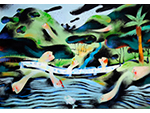 Mirando el paisaje. Antonio Mario Benavides Gonz�lez (T�cnica mixta sobre papel, 2009) Medidas: 33,5 x 48 cm. - Pieza IG: 07407