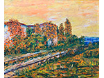 El tren. Pilar Fern�ndez �Pifer� (�leo sobre lienzo, 1980). Medidas: 53 x 64 cm. Donaci�n: la autora - Pieza IG: 06344